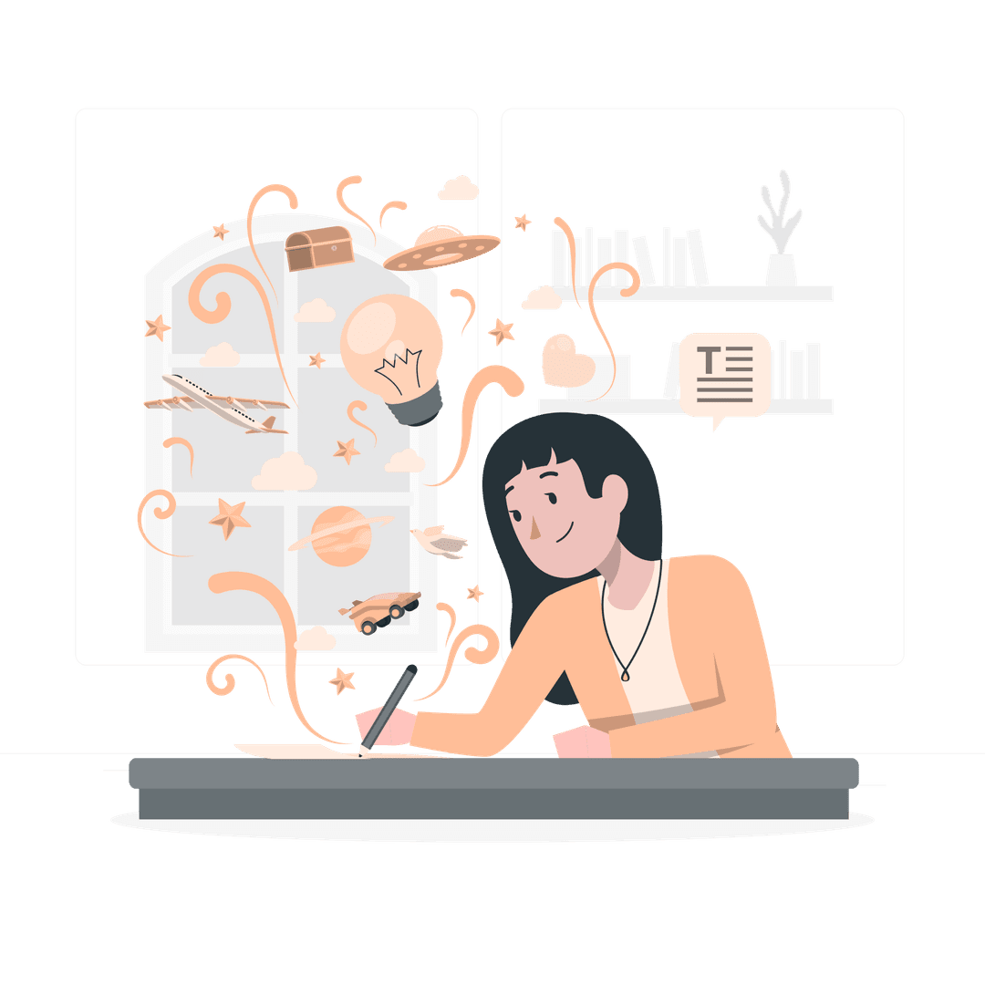 Artist working illustration